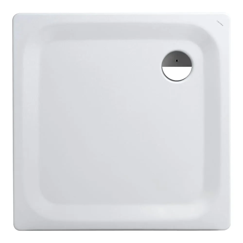 LAUFEN PLATINA Duschwanne, quadratisch, Stahl emailliert (3,5mm), extraflach (30mm) 900 x 900 x 30 mm #H2150026000401 - 000 - Weiß