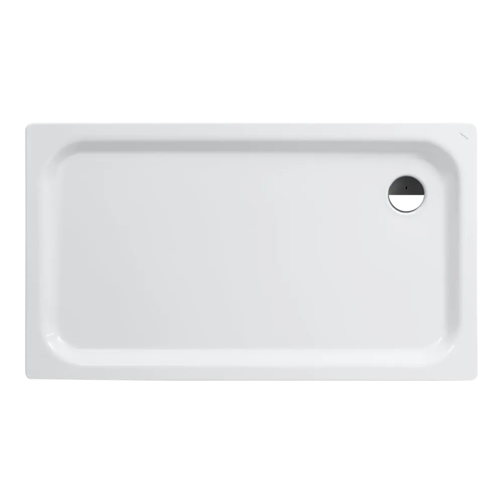 LAUFEN PLATINA Duschwanne, rechteckig, Stahl emailliert (3,5mm), flach (65mm) 1400 x 800 x 30 mm #H2150167570401 - 000 - Weiß