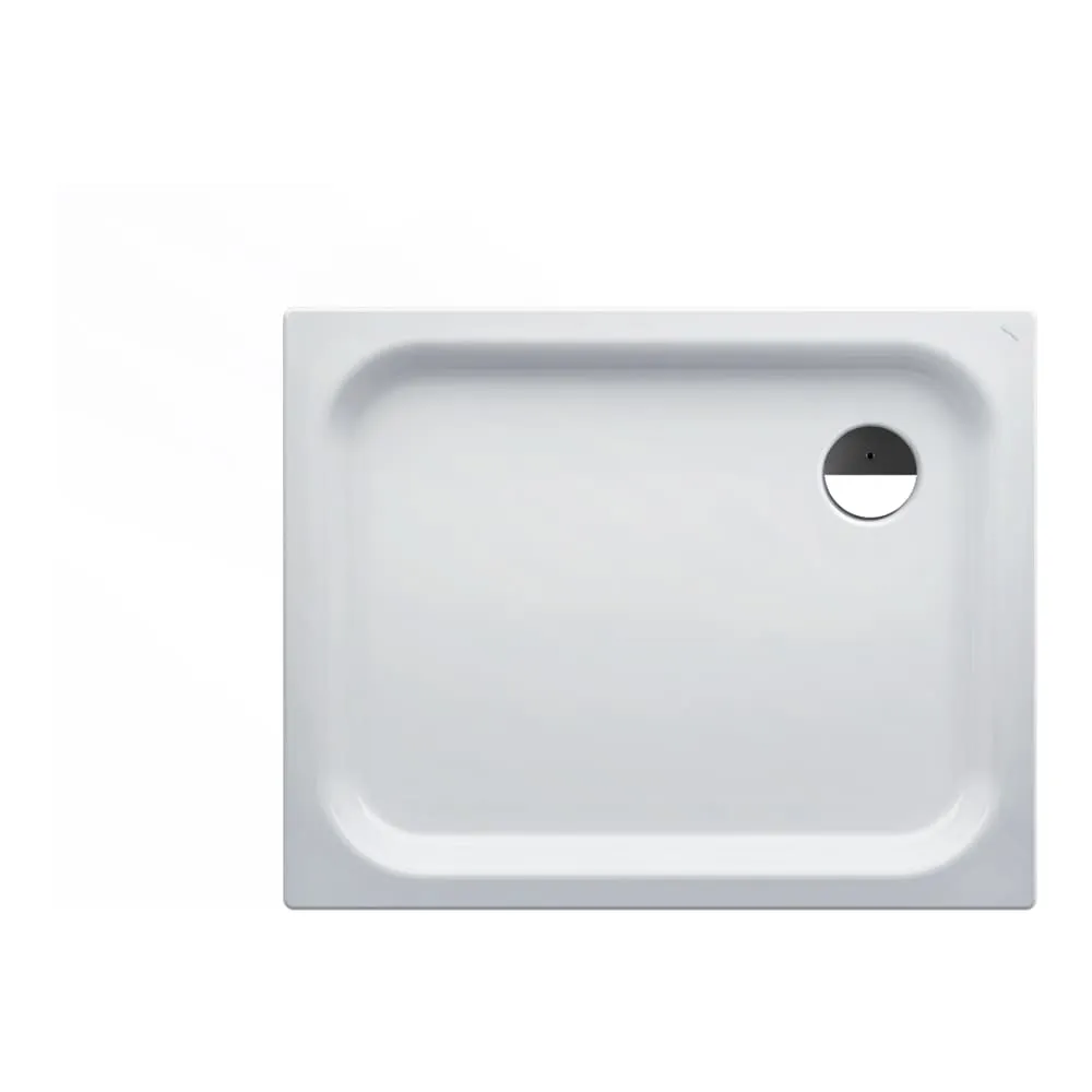 LAUFEN PLATINA Duschwanne, rechteckig, Stahl emailliert (3,5 mm), flach (65 mm) 1000 x 800 x 65 mm #H2150410000401 - 000 - Weiß