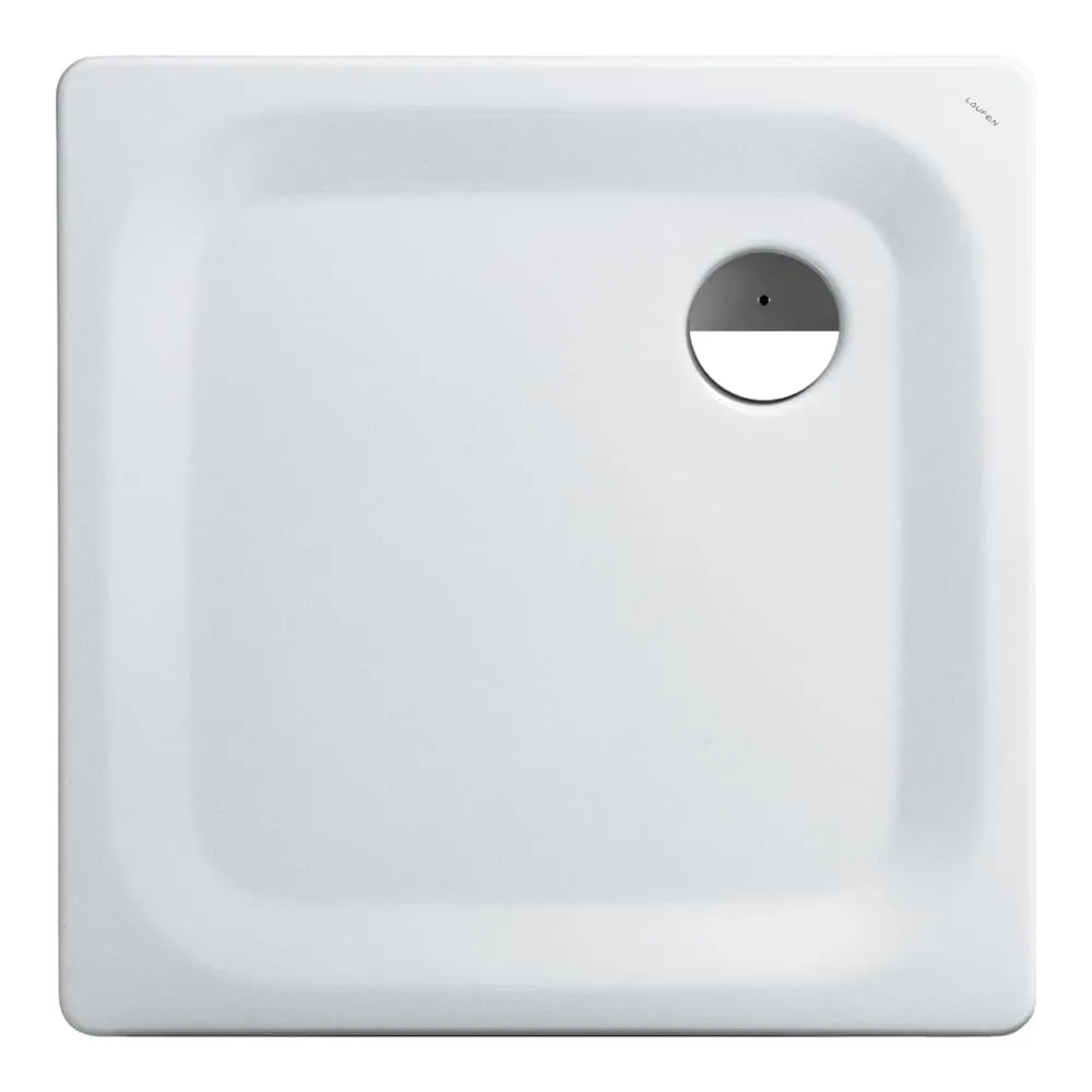 LAUFEN PLATINA Duschwanne, quadratisch, Stahl emailliert (3,5mm), extraflach (30mm) 800 x 800 x 30 mm #H2150010000401 - 000 - Weiß
