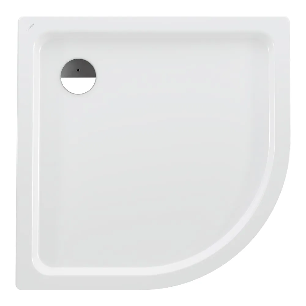 LAUFEN PLATINA Duschwanne, quadratisch, Ablauf an kurzer Seite 1000 x 1000 x 30 mm #H2150196000401 - 000 - Weiß