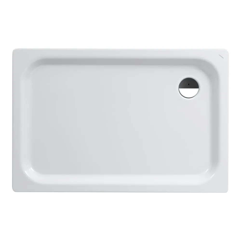 LAUFEN PLATINA Duschwanne, rechteckig, Stahl emailliert (3,5mm), flach (65mm) 1200 x 800 x 30 mm #H2150150000401 - 000 - Weiß