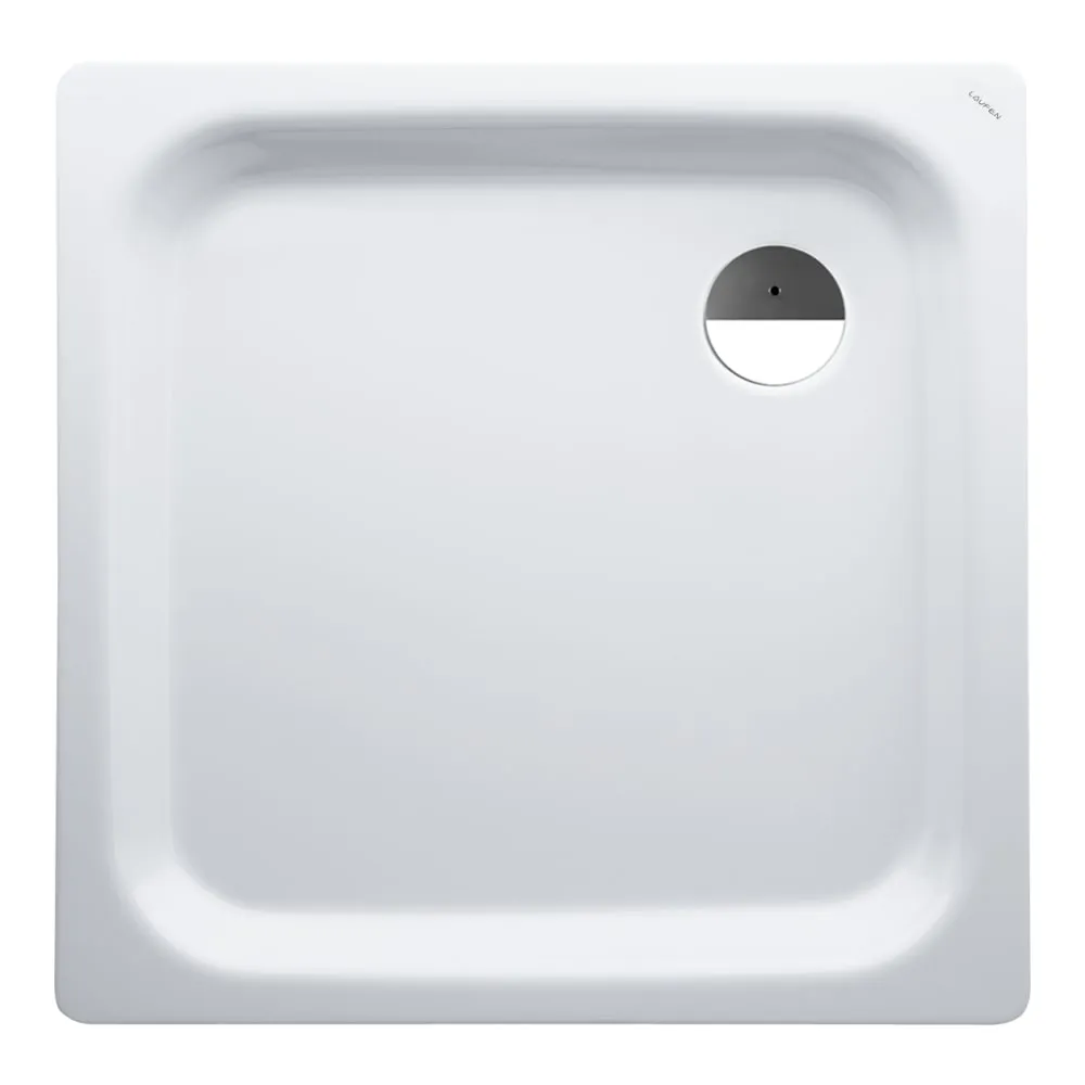 LAUFEN PLATINA Duschwanne, quadratisch, Stahl emailliert (3,5mm), flach (65mm) 800 x 800 x 30 mm #H2150110000401 - 000 - Weiß