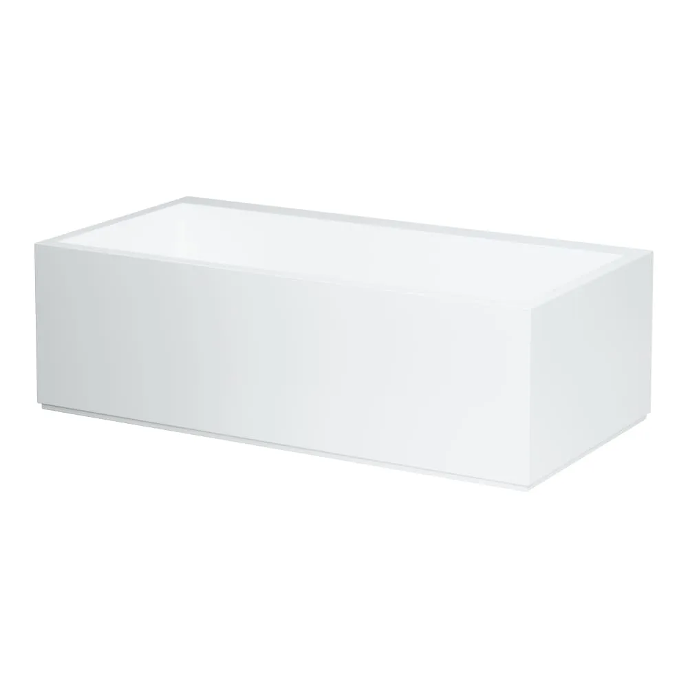 LAUFEN Kartell LAUFEN Freistehende Badewanne, aus Mineralgusswerkstoff Sentec, mit Armaturenbank in Längsrichtung links, mit Überlaufspalt, mit Hubsystem 1700 x 860 x 540 mm #H2243320006161 - 000 - Weiß