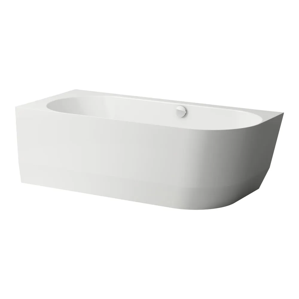 LAUFEN PRO Badewanne, Eckversion links, aus Verbundwerkstoff Marbond, inkl. Wannenfüße 1800 x 800 x 590 mm #H2449560000001 - 000 - Weiß