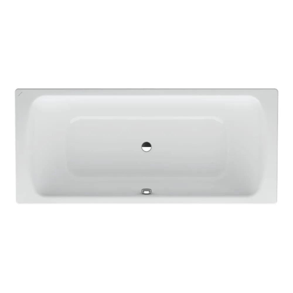 LAUFEN PRO Badewanne, Einbauversion, mit Mittelablauf, Stahl emailliert (3,5 mm) 1700 x 750 x 450 mm #H2269500000401 - 000 - Weiß