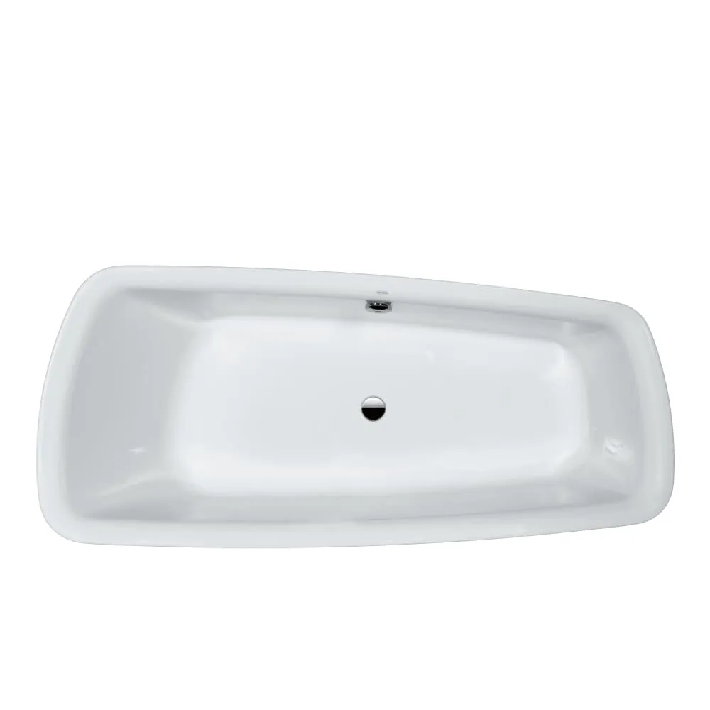 LAUFEN PALOMBA COLLECTION Badewanne, Einbauversion, mit Fußgestell, Rand 80 mm, Sanitäracryl 1800 x 800 x 455 mm #H2438010000001 - 000 - Weiß