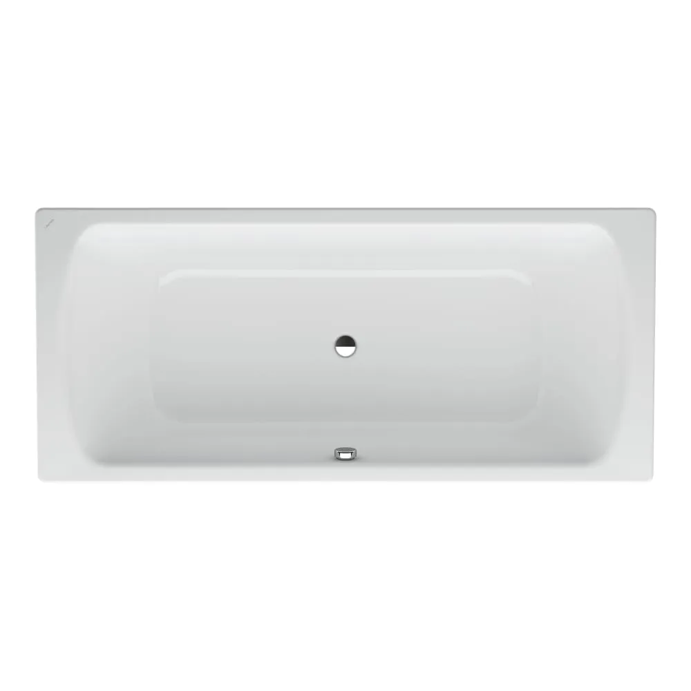 LAUFEN PRO Badewanne, Einbauversion, mit Mittelablauf, Stahl emailliert (3,5 mm) 1800 x 800 x 450 mm #H2279500000401 - 000 - Weiß