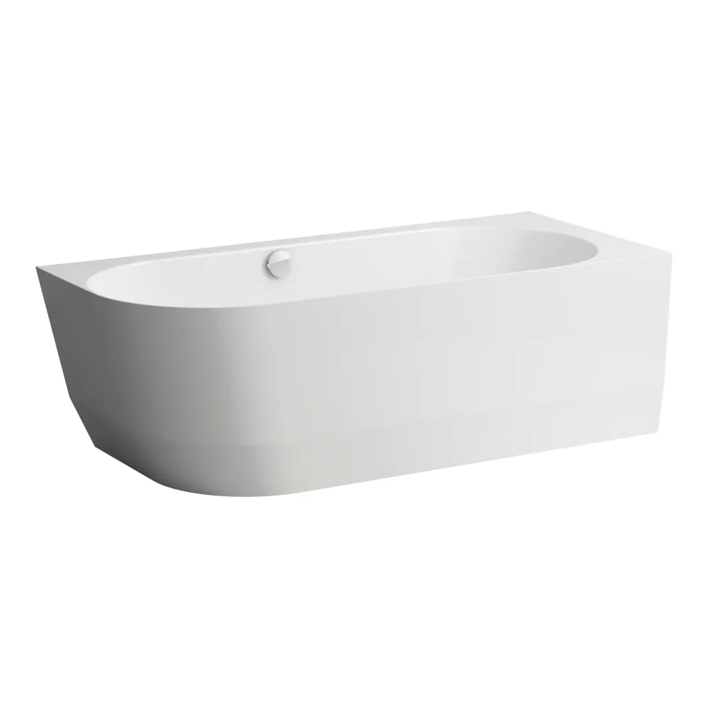 LAUFEN PRO Badewanne, Eckversion rechts, aus Verbundwerkstoff Marbond, inkl. Wannenfüße 1800 x 800 x 590 mm #H2449550000001 - 000 - Weiß