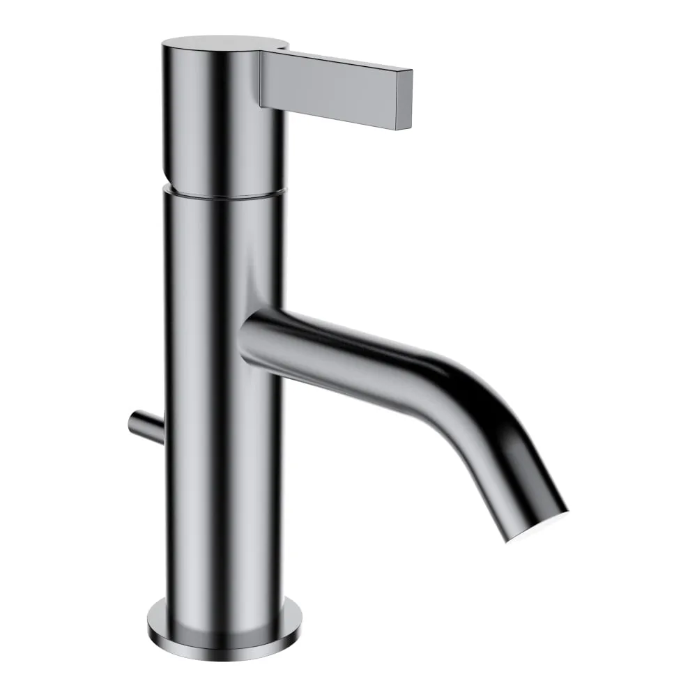LAUFEN Kartell LAUFEN Waschtischmischer, Ausladung 115 mm, Festauslauf, mit Ablaufventil, PVD inox look #H3113310901011