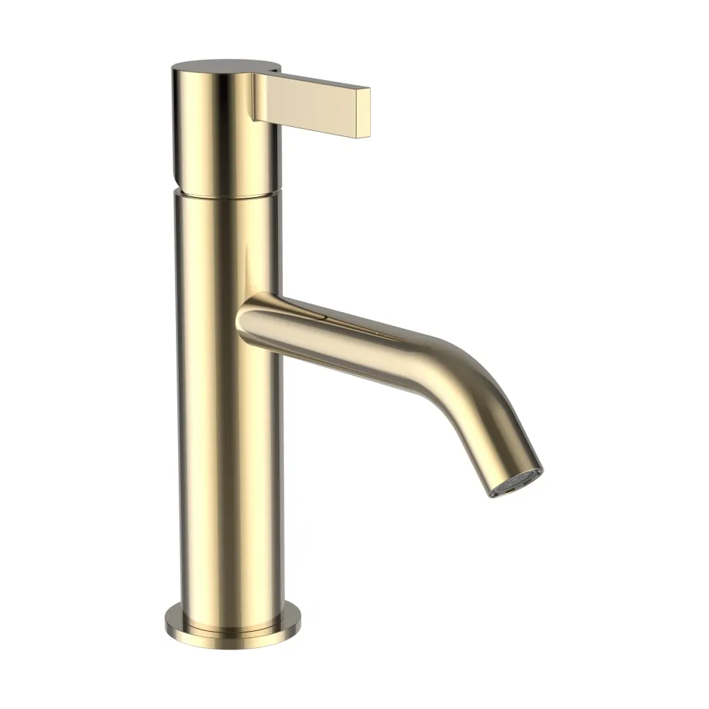 LAUFEN Kartell LAUFEN Waschtischmischer, Ausladung 135 mm, Festauslauf, ohne Ablaufventil, PVD Gold #H3113310011201