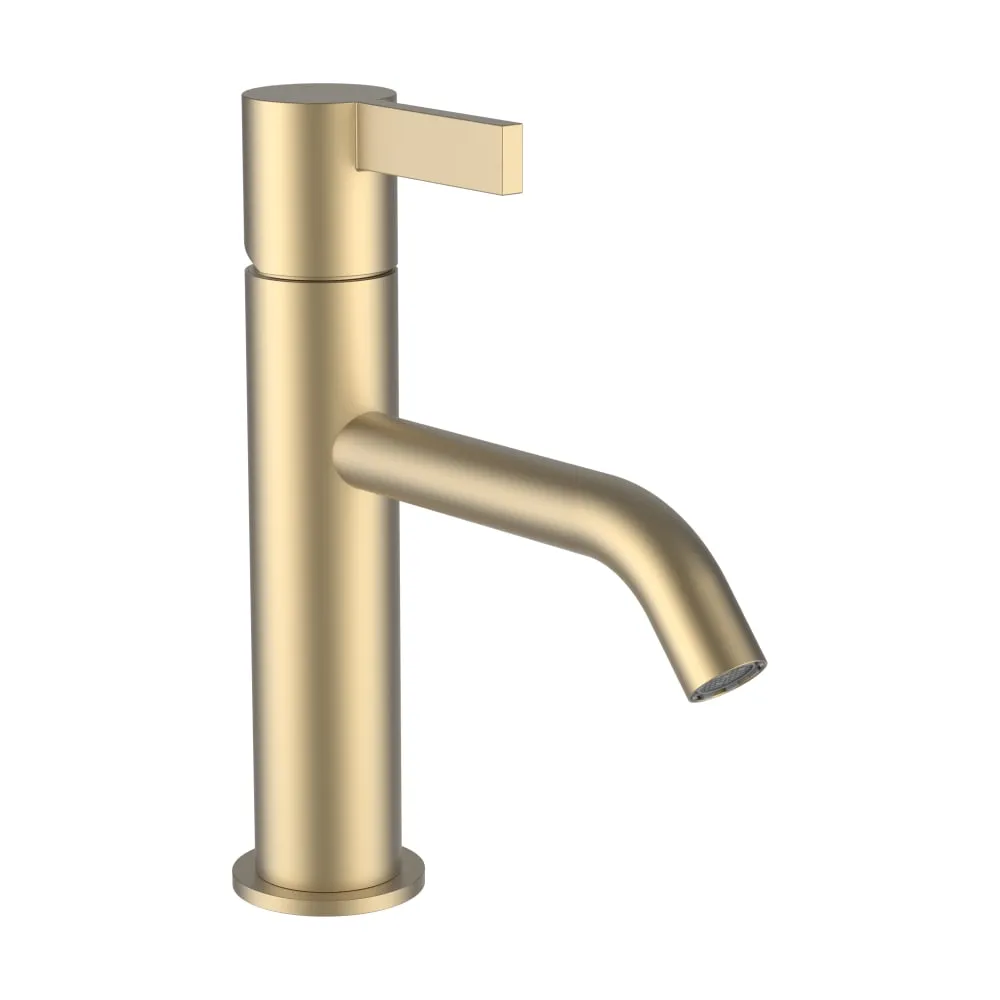 LAUFEN Kartell LAUFEN Waschtischmischer, Ausladung 135 mm, Festauslauf, ohne Ablaufventil, PVD Blassgold matt #H3113310831201