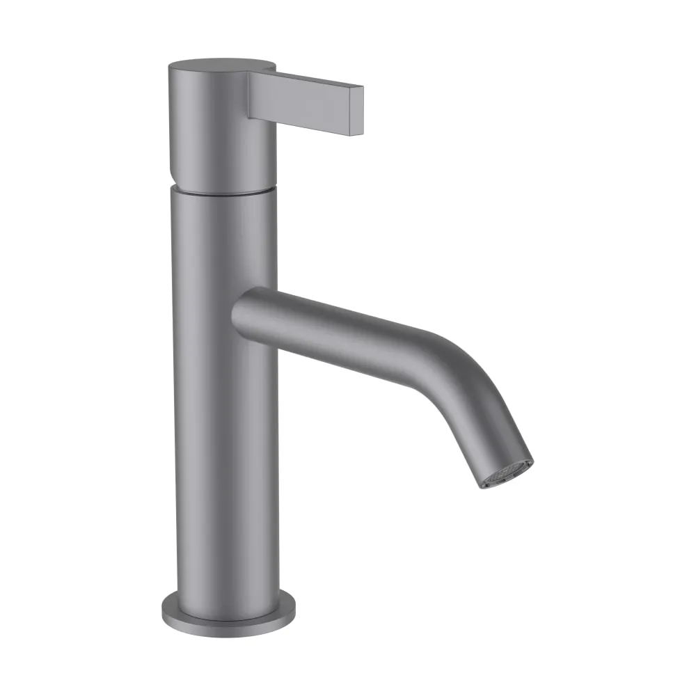 LAUFEN Kartell LAUFEN Waschtischmischer, Ausladung 135 mm, Festauslauf, ohne Ablaufventil, PVD inox look #H3113310901201