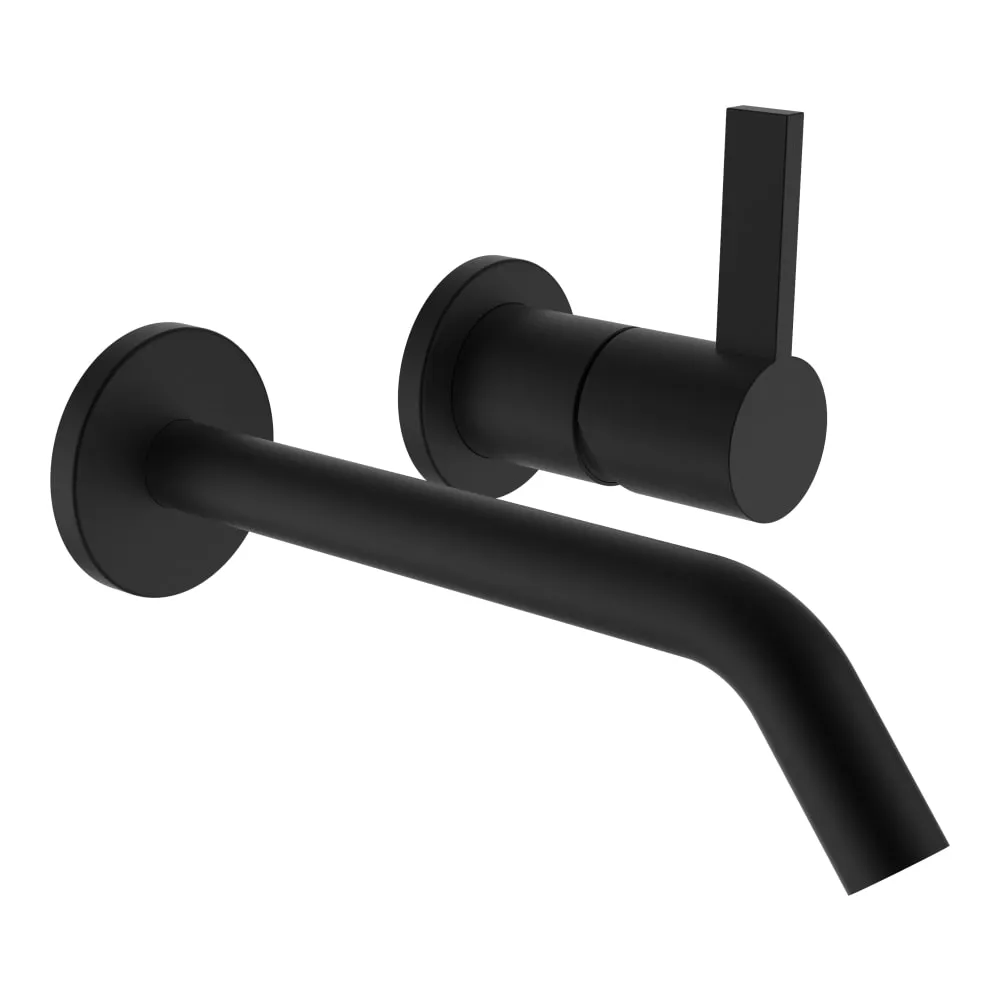 LAUFEN Kartell LAUFEN Wandmischer zu Simibox 2-Point, Ausladung 175 mm, Festauslauf, PVD Titanschwarz matt #H3113360811201