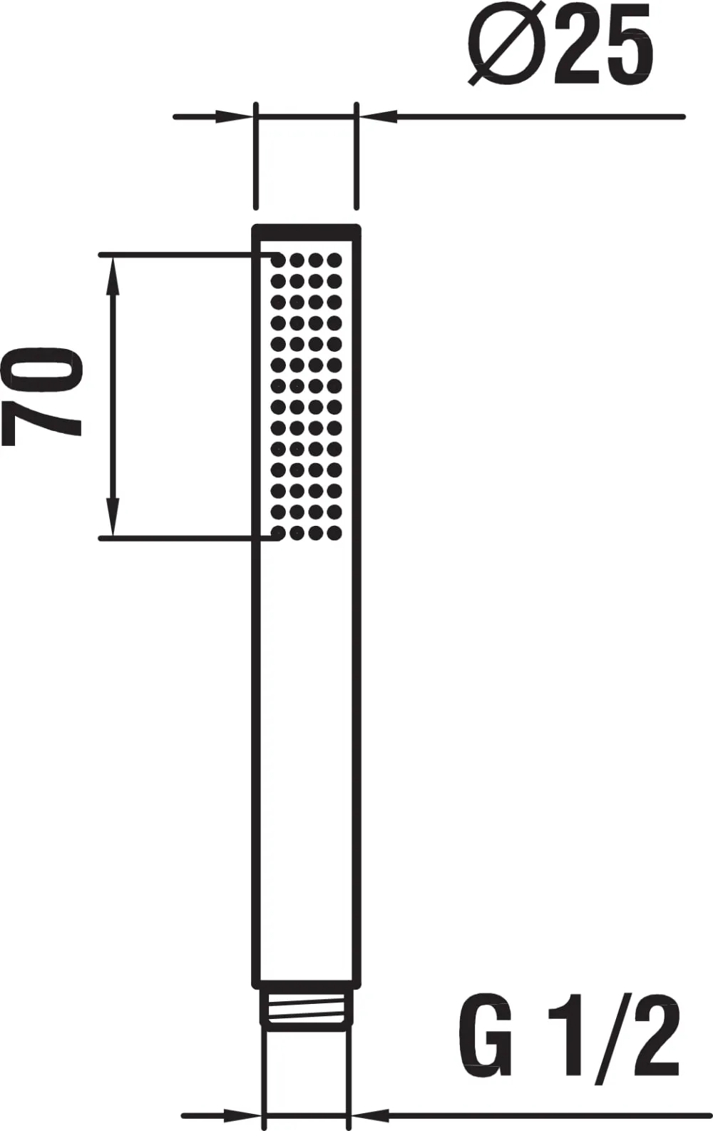 LAUFEN BRAUSEPROGRAMM Handbrause TwinStick, Ø25 mm, mit RubiClean,1 Brausestrahl, PVD Blassgold matt #H3619850831251