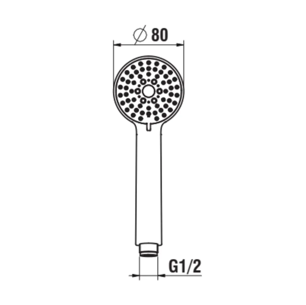 LAUFEN BRAUSEPROGRAMM Handbrause Stella 80 3F, mit RubiClean, 3 Strahlarten, PVD Gold #H3619850013311