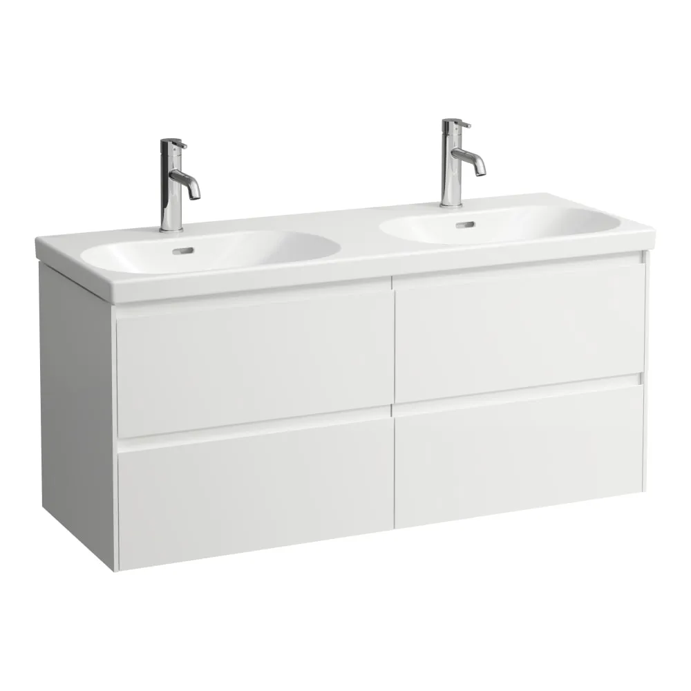 LAUFEN LANI Waschtischunterbau, 4 Schubladen, passend zu Möbelwaschtisch H814081 1180 x 450 x 515 mm #H4035741129901 - 260 - Weiß matt