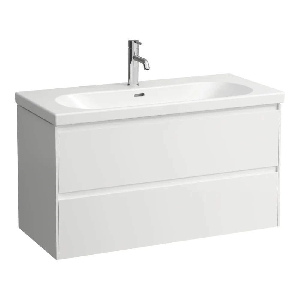 LAUFEN LANI Waschtischunterbau, 2 Schubladen, passend zu Waschtisch LUA H810089, LIVING CITY H818437, Kartell • LAUFEN H810337 985 x 450 x 515 mm #H4035621129991 - 260 - Weiß matt