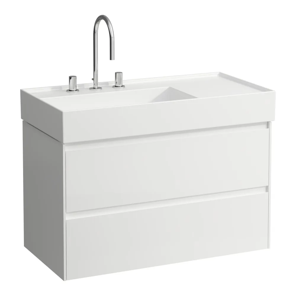 LAUFEN LANI Waschtischunterbau 900, 2 Schubladen, passend zu Kartell • LAUFEN Waschtisch H810338 880 x 450 x 515 mm #H4039521129991 - 260 - Weiß matt