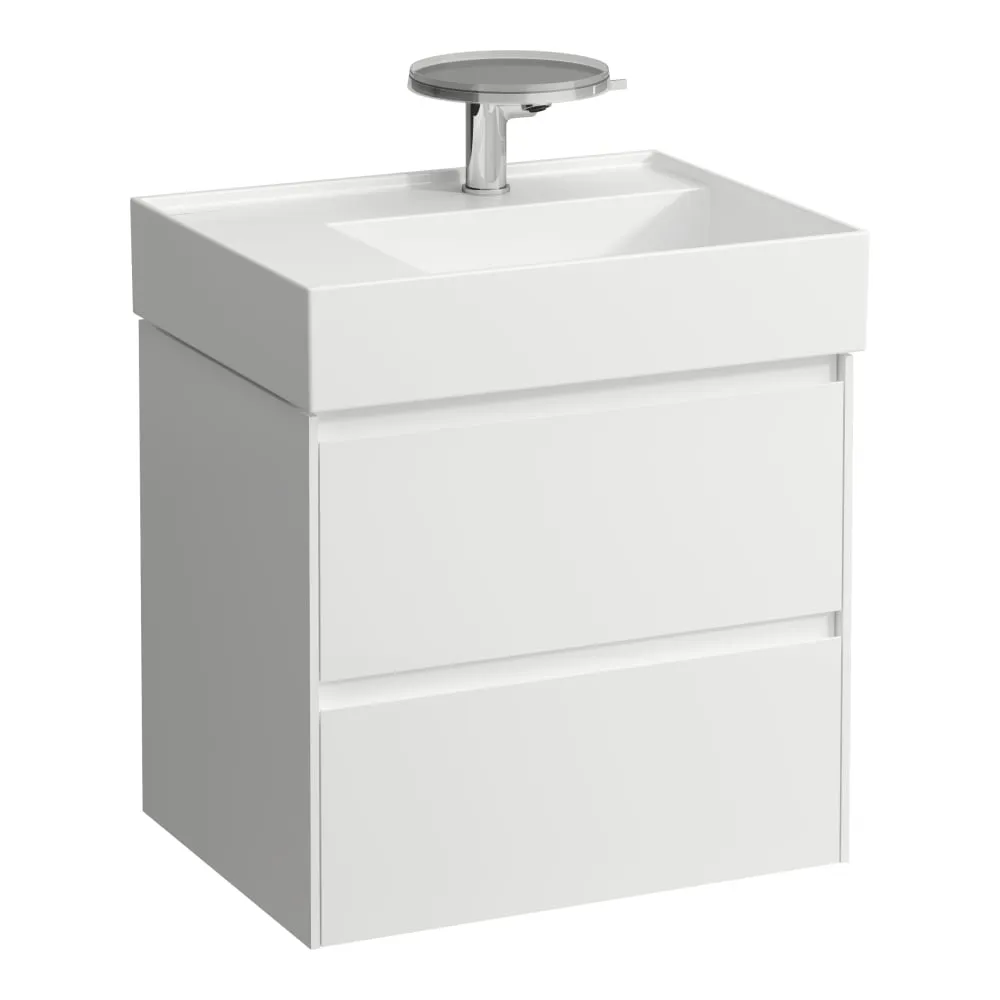 LAUFEN LANI Waschtischunterbau 600, 2 Schubladen, passend zu Kartell • LAUFEN Waschtisch H810335 585 x 450 x 515 mm #H4039421129901 - 260 - Weiß matt