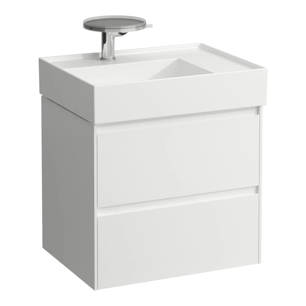 LAUFEN LANI Waschtischunterbau 600, 2 Schubladen, passend zu Kartell • LAUFEN Waschtisch H810334 585 x 450 x 515 mm #H4039321129901 - 260 - Weiß matt