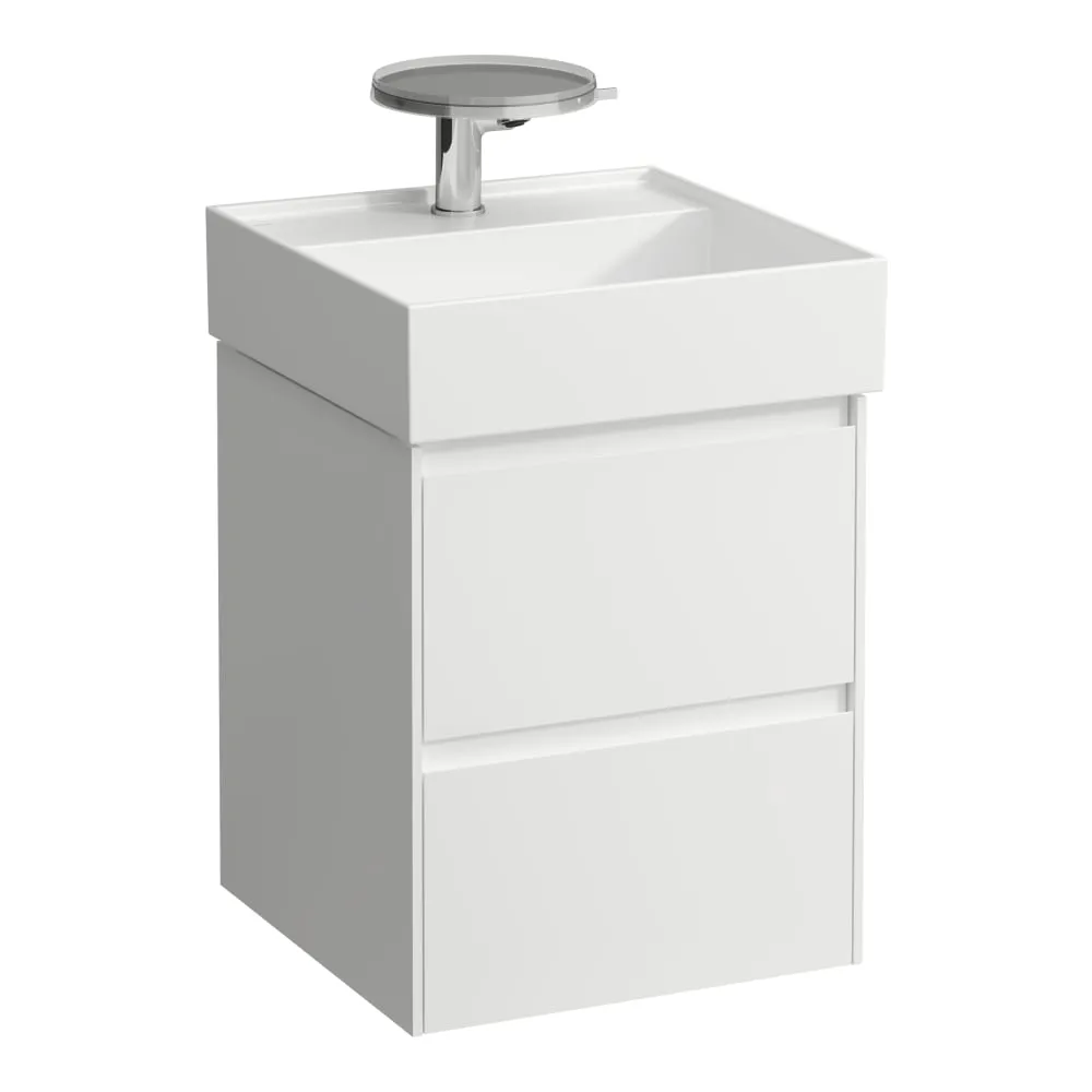 LAUFEN LANI Waschtischunterbau 450, 2 Schubladen, passend zu Kartell • LAUFEN Waschtisch H815331 435 x 450 x 515 mm #H4039221129991 - 260 - Weiß matt