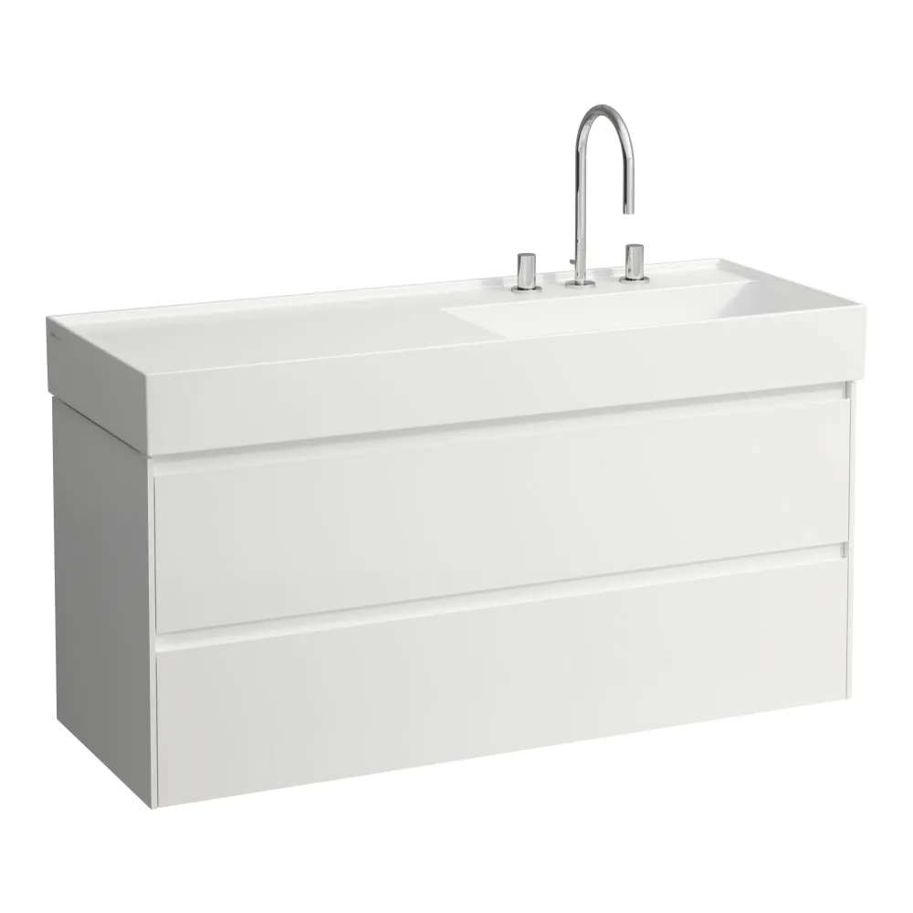LAUFEN LANI Waschtischunterbau 1200, 2 Schubladen, passend zu Kartell • LAUFEN Waschtisch H813333 1180 x 450 x 515 mm #H4039821129901 - 260 - Weiß matt