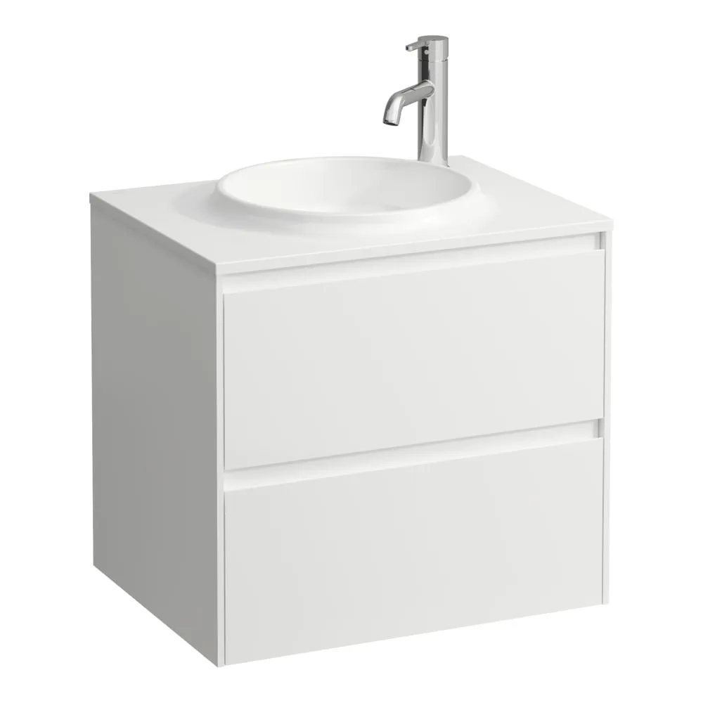 LAUFEN LANI Waschtischunterbau 600, 2 Schubladen, passend zu Marbond Waschtisch H814073 570 x 440 x 515 mm #H4042521129991 - 260 - Weiß matt