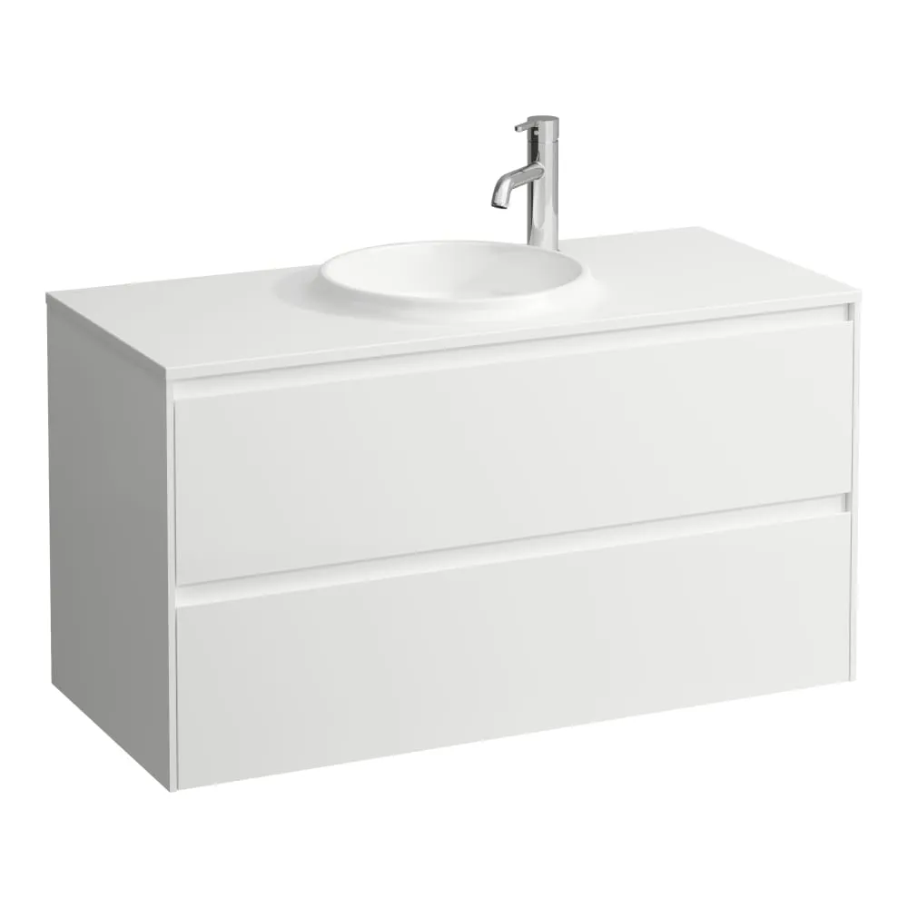 LAUFEN LANI Waschtischunterbau 1000, 2 Schubladen, passend zu Marbond Waschtisch H814075 970 x 440 x 515 mm #H4042721129991 - 260 - Weiß matt