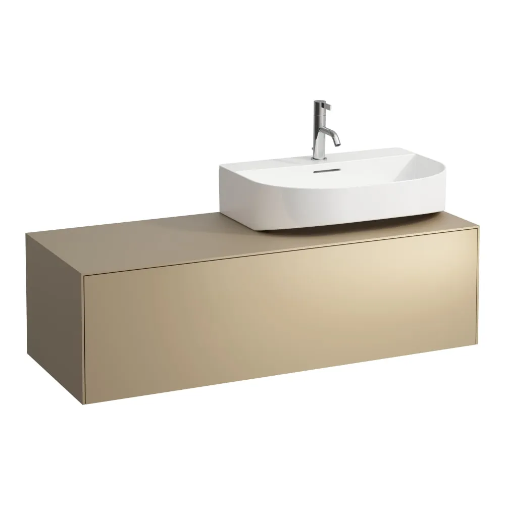 LAUFEN SONAR Schubladenelement, 1 Schublade, passend zu Aufsatzwaschtischen H816341, H816342, Ausschnitt rechts 1175 x 455 x 340 mm #H4054530340411 - 040 - Gold (lackiert)