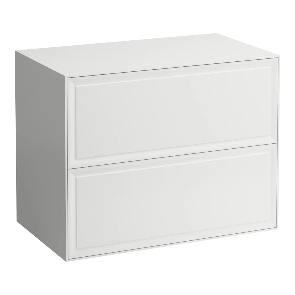 LAUFEN THE NEW CLASSIC Schubladenelement 800, 2 Schubladen, ohne Ausschnitt 775 x 455 x 600 mm #H4060160851701 - 170 - Weiß matt