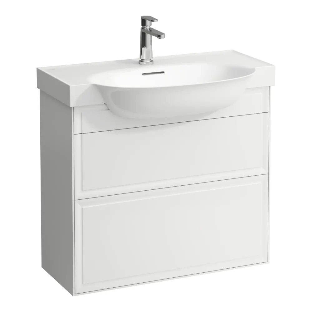 LAUFEN THE NEW CLASSIC Waschtischunterbau, 2 Schubladen, passend zu Möbelwaschtisch H813855 775 x 315 x 675 mm #H4060420856281 - 170 - Weiß matt