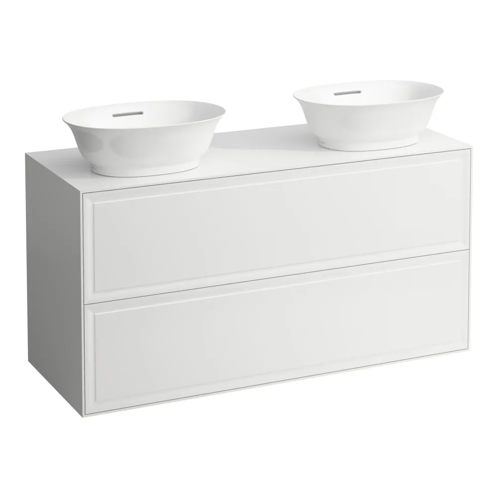 LAUFEN THE NEW CLASSIC Schubladenelement 1200, 2 Schubladen, passend zu Waschtisch-Schalen H812850 und H812851 1175 x 455 x 600 mm #H4060890856311 - 170 - Weiß matt