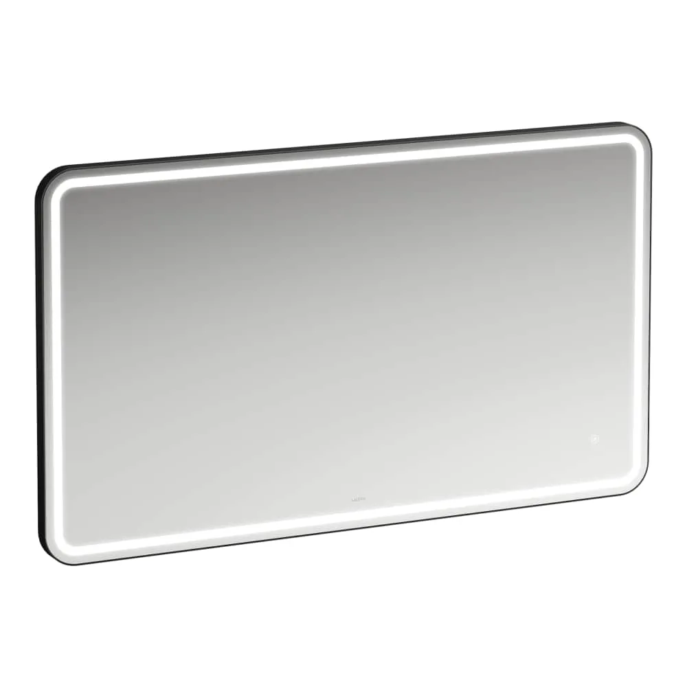 LAUFEN BASE 2.0 Spiegel rechteckig, 1200 mit LED Licht, 1 touch Sensor 1200 x 30 x 700 mm #H4443831084501 - 450 - Schwarz matt
