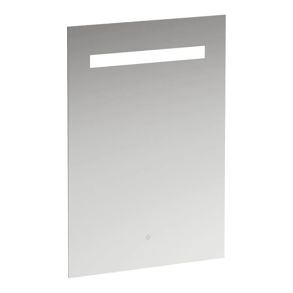 LAUFEN LEELO Spiegel, 550 mm, mit integrierter horizontaler LED-Beleuchtung, 1 Touch Sensorschalter (An/ Aus/ Dimmer), Aluminiumrahmen, 4000K, IP44 550 x 40 x 800 mm #H4476229501441 - 144 - Spiegel