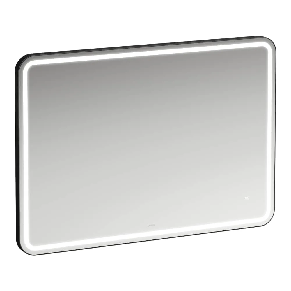 LAUFEN BASE 2.0 Spiegel rechteckig, 1000 mit LED Licht, 1 touch Sensor 1000 x 30 x 700 mm #H4443821084501 - 450 - Schwarz matt