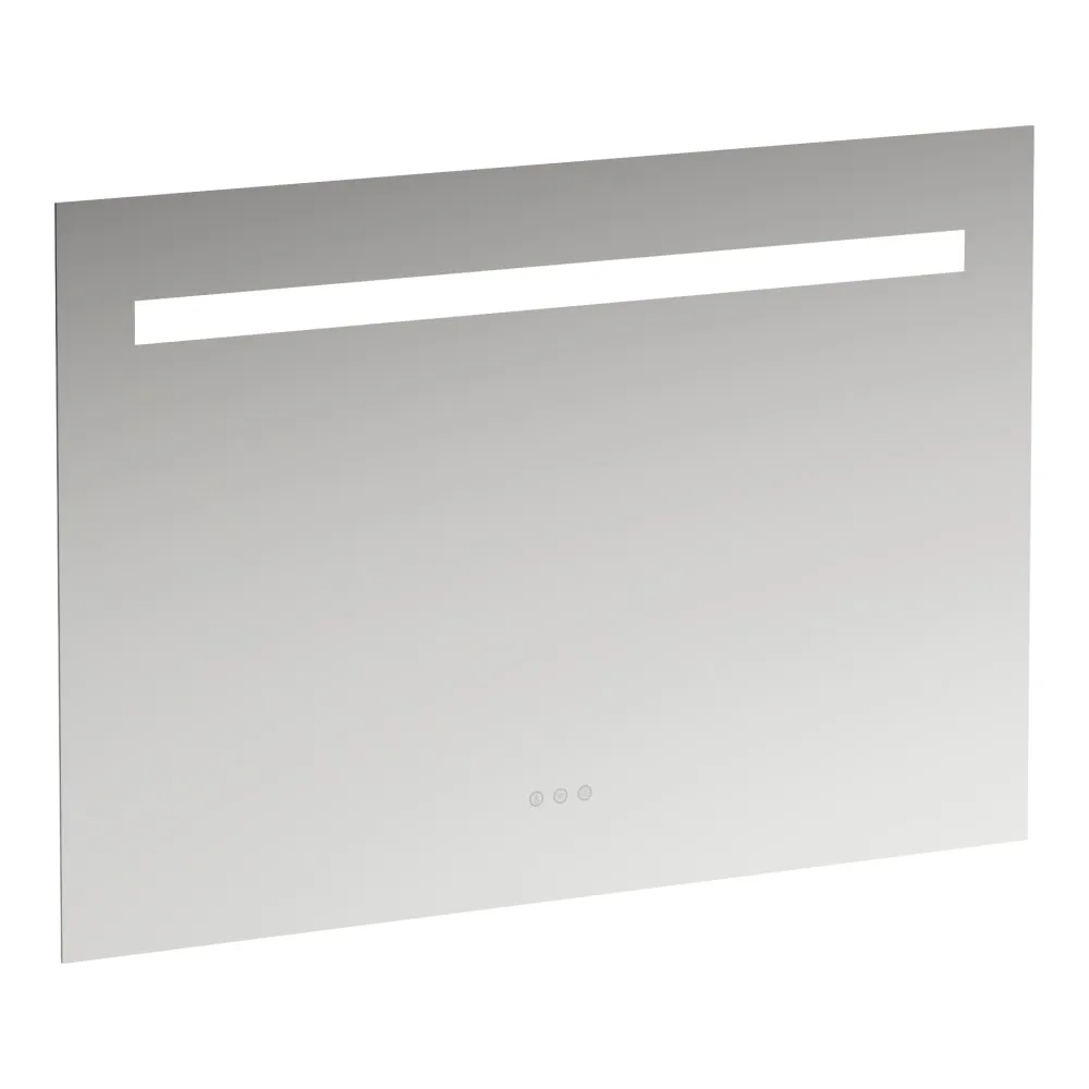 LAUFEN LEELO Spiegel, 1000 mm, mit integrierter horizontaler LED-Beleuchtung und Ambientelicht, 3 Touch Sensorschalter (An-Aus/ Dimmer/ Farbtemperaturwechsel 2700-6000K), Aluminiumrahmen, IP44 1000 x 30 x 700 mm #H4476639501441 - 144 - Spiegel