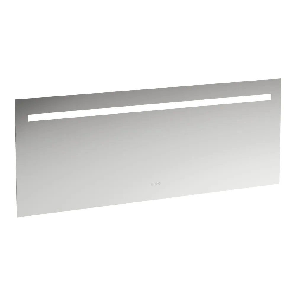 LAUFEN LEELO Spiegel, 1800 mm, mit integrierter horizontaler LED-Beleuchtung und Ambientelicht, 3 Touch Sensorschalter (An-Aus/ Dimmer/ Farbtemperaturwechsel 2700-6000K), Aluminiumrahmen, IP44 1800 x 40 x 700 mm #H4477039501441 - 144 - Spiegel