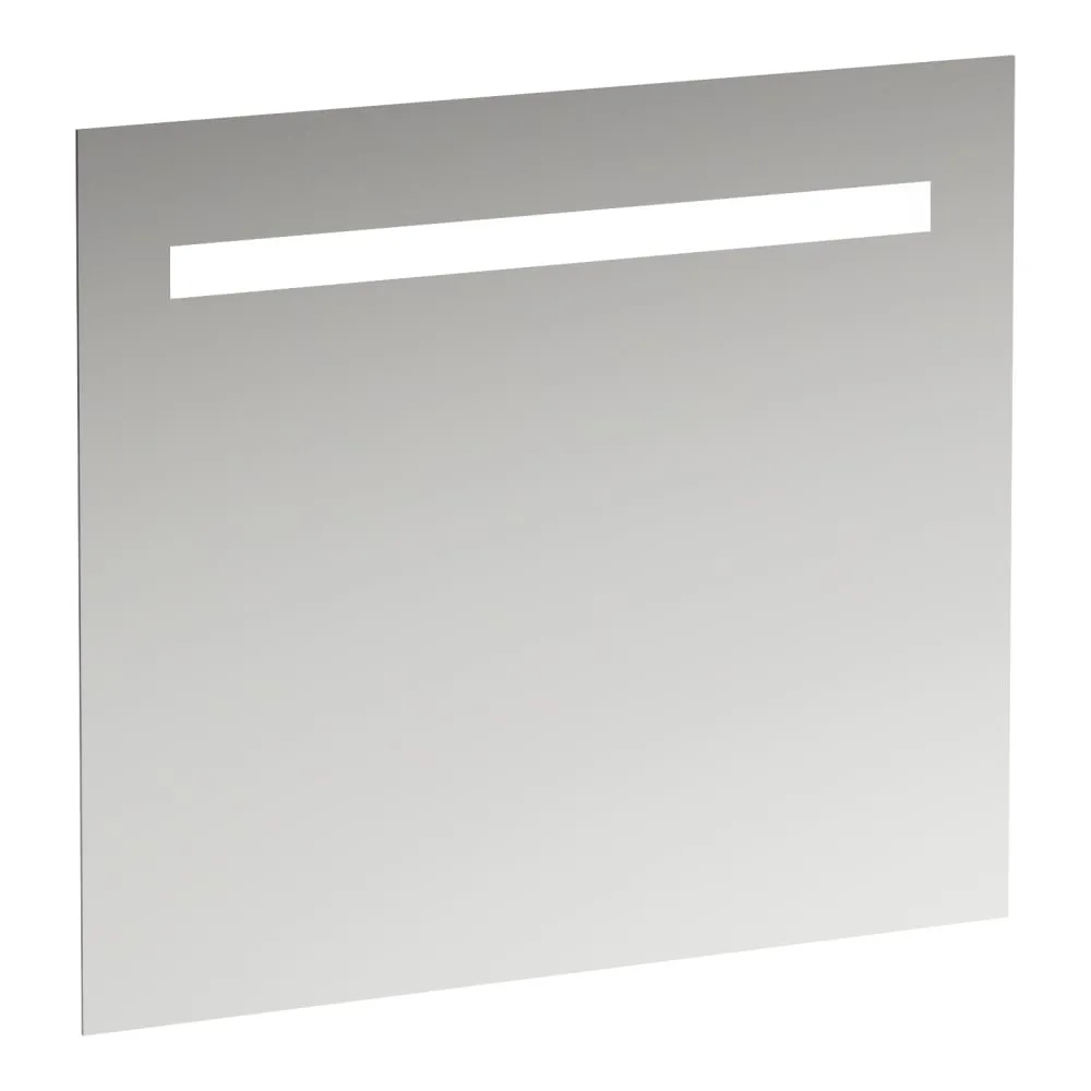 LAUFEN LEELO Spiegel, 800 mm, mit integrierter horizontaler LED-Beleuchtung, für Lichtschalter, Aluminiumrahmen, 4000K, IP44 800 x 40 x 700 mm #H4476419501441 - 144 - Spiegel