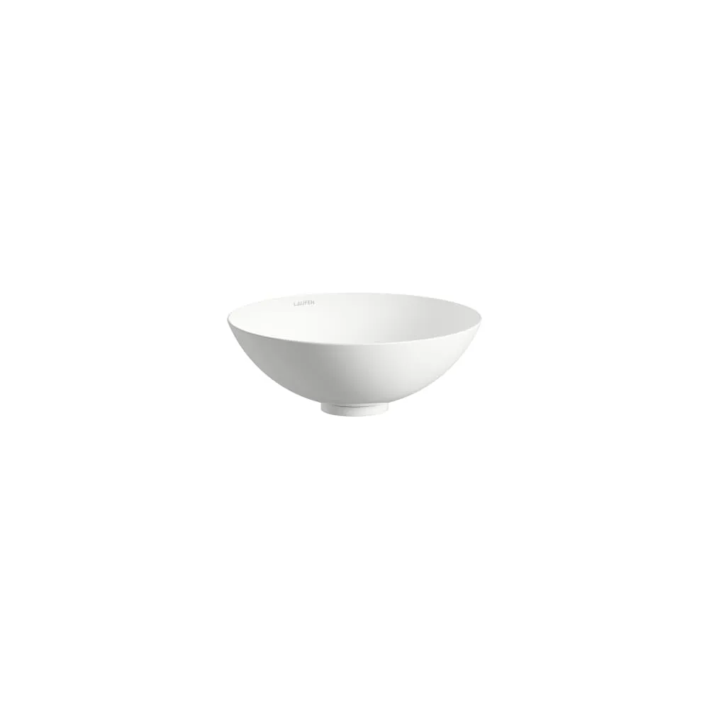 LAUFEN CLASSICS Waschtisch-Schale, aus Vitreon Stahl, ohne Armaturenbank, ohne Hahnloch, ohne Überlauf, inklusive Befestigungsset, Schaftventil 300 x 300 x 110 mm #H512CL10001121 - 000 - Weiß