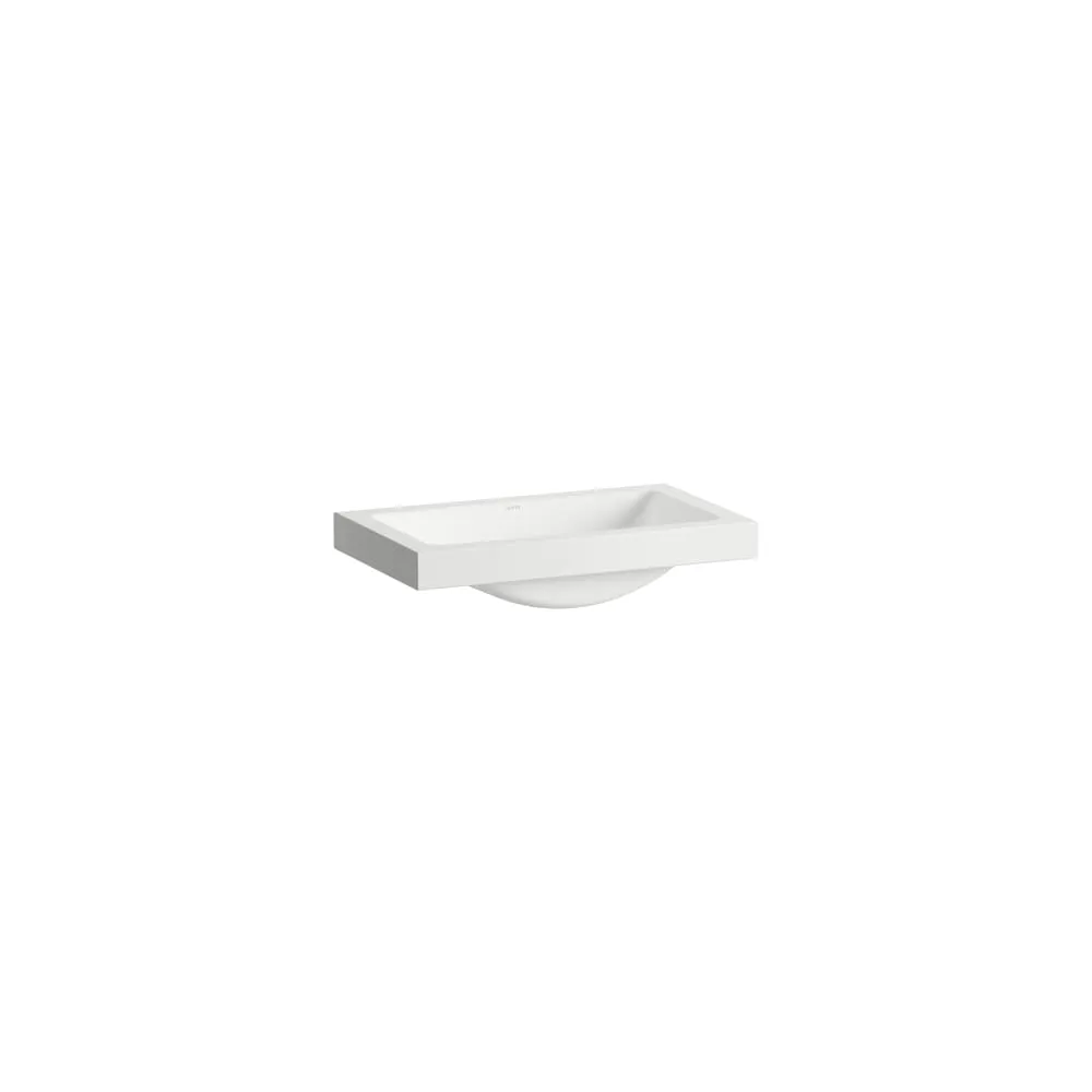 LAUFEN CLASSICS Einbauwaschtisch von oben, aus Vitreon Stahl, ohne Armaturenbank, ohne Hahnloch, ohne Überlauf, inklusive Befestigungsset 585 x 347 x 135 mm #H512CL30001121 - 000 - Weiß