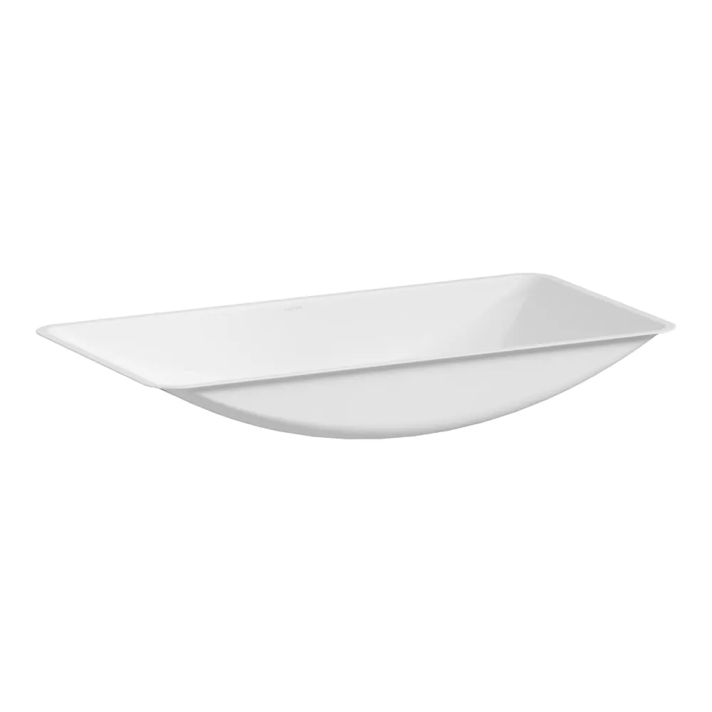 LAUFEN CLASSICS Einbauwaschtisch von unten, aus Vitreon Stahl, ohne Armaturenbank, ohne Hahnloch, ohne Überlauf, inklusive Befestigungsset 727 x 380 x 120 mm #H513CL40001121 - 000 - Weiß