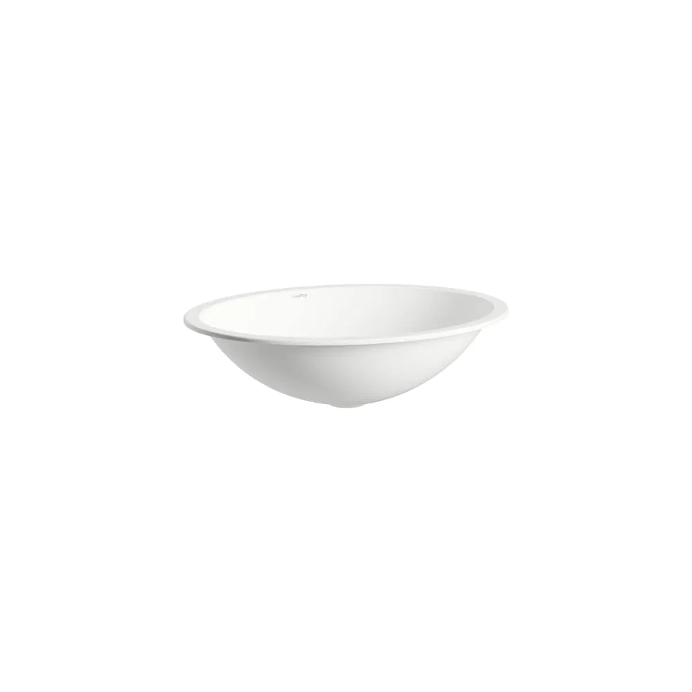 LAUFEN FORM Einbauwaschtisch von unten , aus Vitreon Stahl, ohne Armaturenbank, ohne Hahnloch, ohne Überlauf, inklusive Befestigungsset 525 x 425 x 150 mm #H513FM60001121 - 000 - Weiß