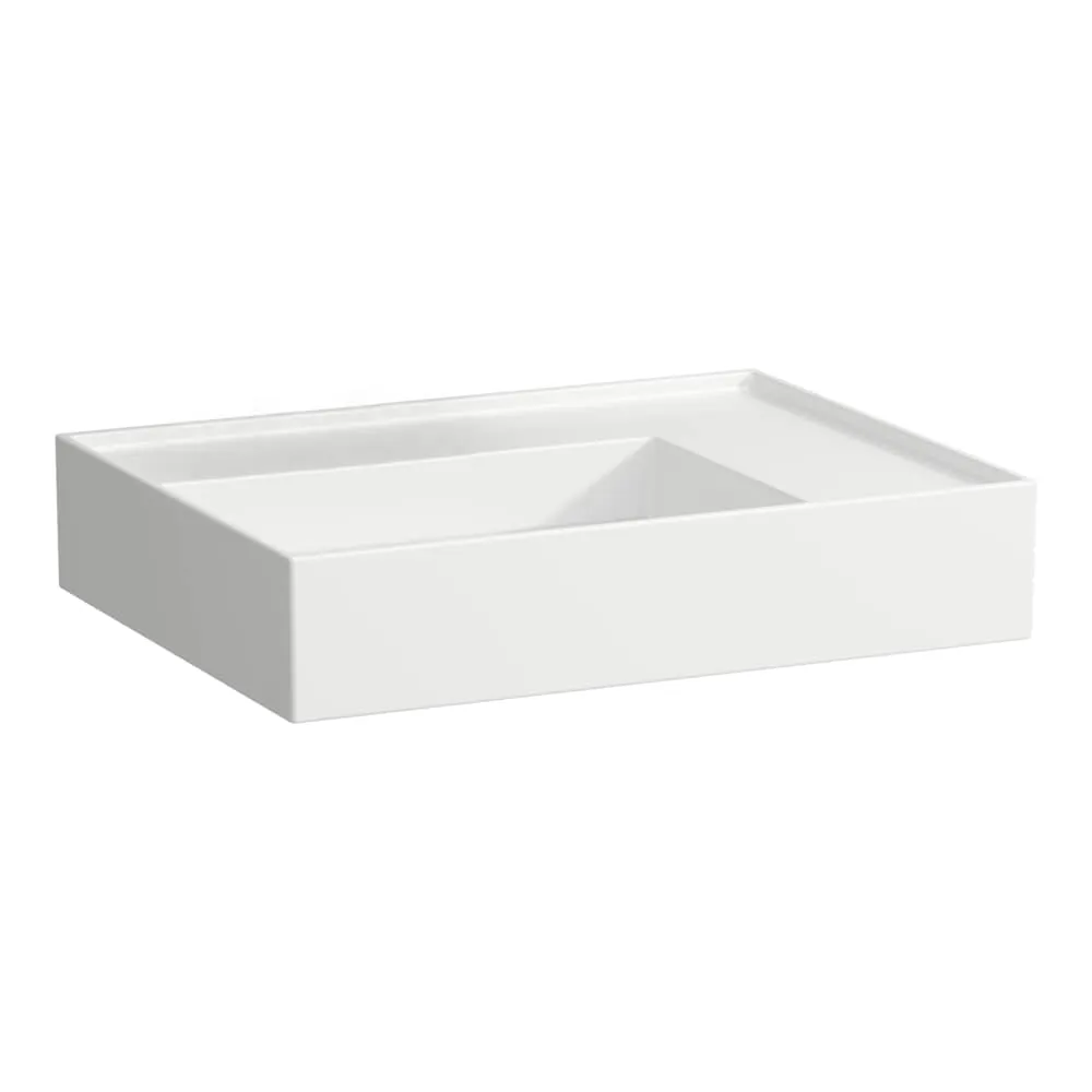 LAUFEN Kartell LAUFEN Waschtisch, Ablage rechts, mit verdecktem Ablauf 600 x 460 x 120 mm #H8103340001121 - 000 - Weiß