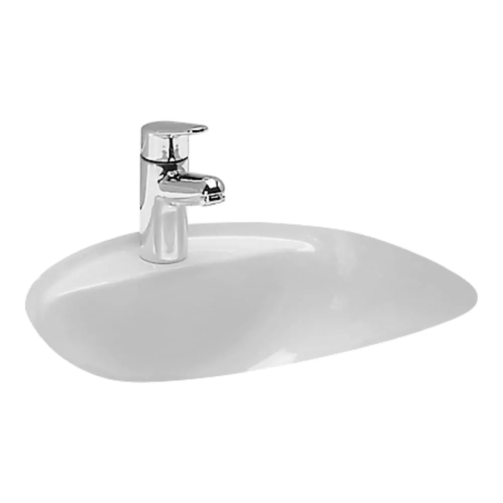 LAUFEN BIJOU Einbauwaschtisch von unten, mit Armaturenbank, geschliffen 415 x 365 x 205 mm #H8112200001111 - 000 - Weiß
