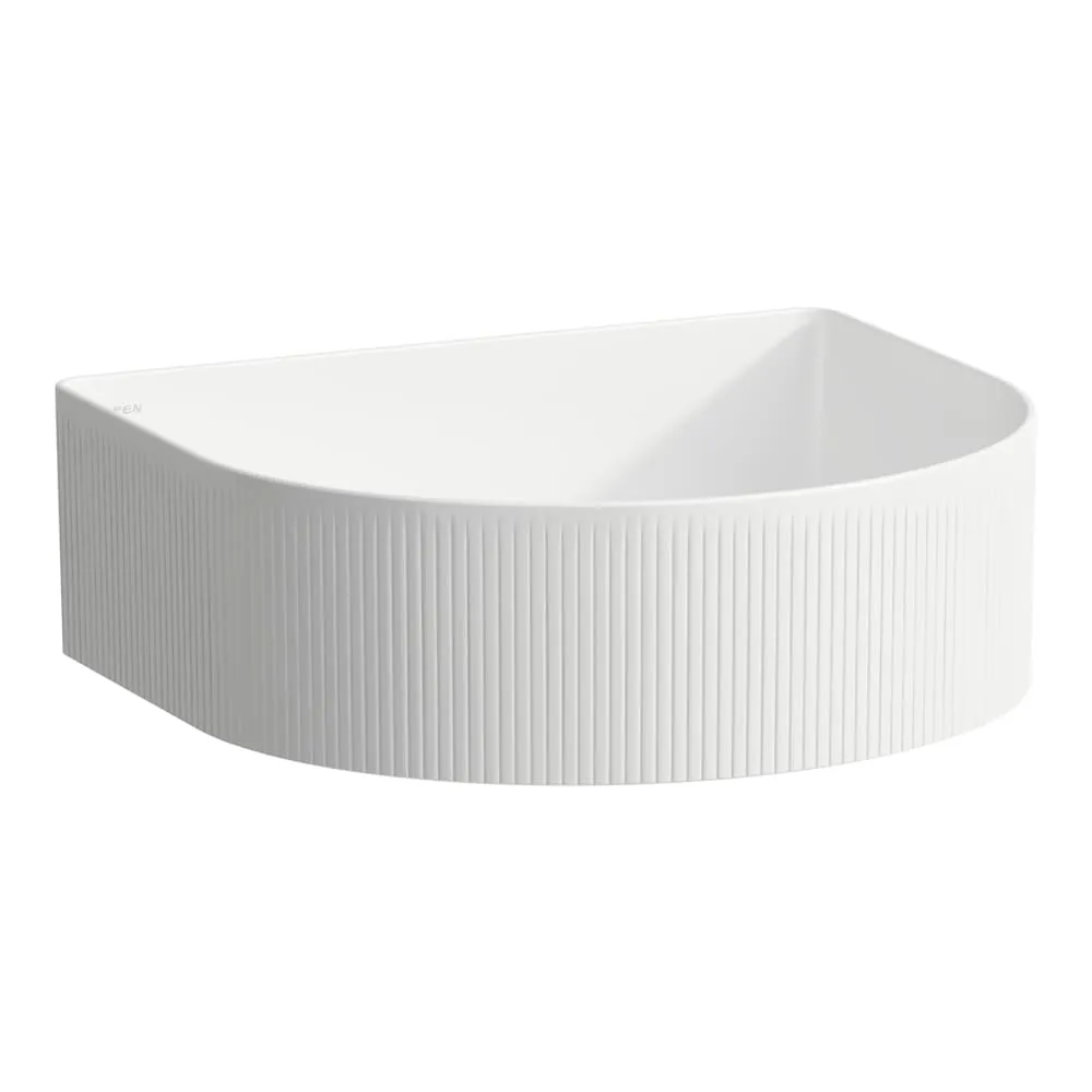 LAUFEN SONAR Waschtisch-Schale mit Oberflächenstruktur, inkl. Keramikabdeckung für Ablaufventil 410 x 365 x 130 mm #H8123437571121 - 000 - Weiß