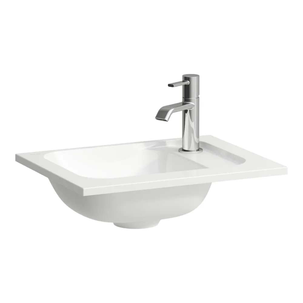 LAUFEN MEDA Möbelhandwaschbecken Slim, Marbond, mit Hahnlochbank rechts 442 x 342 x 132 mm #H8141107571141 - 000 - Weiß