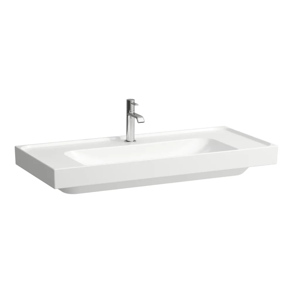 LAUFEN MEDA Aufsatzwaschtisch, wandgebunden, Ablage rechts und links 1000 x 460 x 160 mm #H8161197571111 - 000 - Weiß
