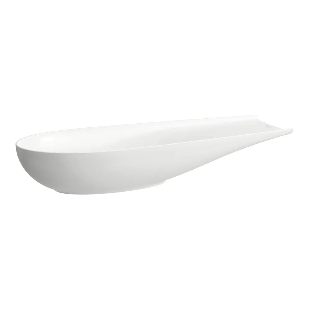 LAUFEN ILBAGNOALESSI Waschtisch-Schale L/R, inkl. Ablaufventil mit Ventilabdeckung Keramik 1000 x 380 x 170 mm #H8189744001121 - 400 - Weiẞ LCC (LAUFEN Clean Coat)