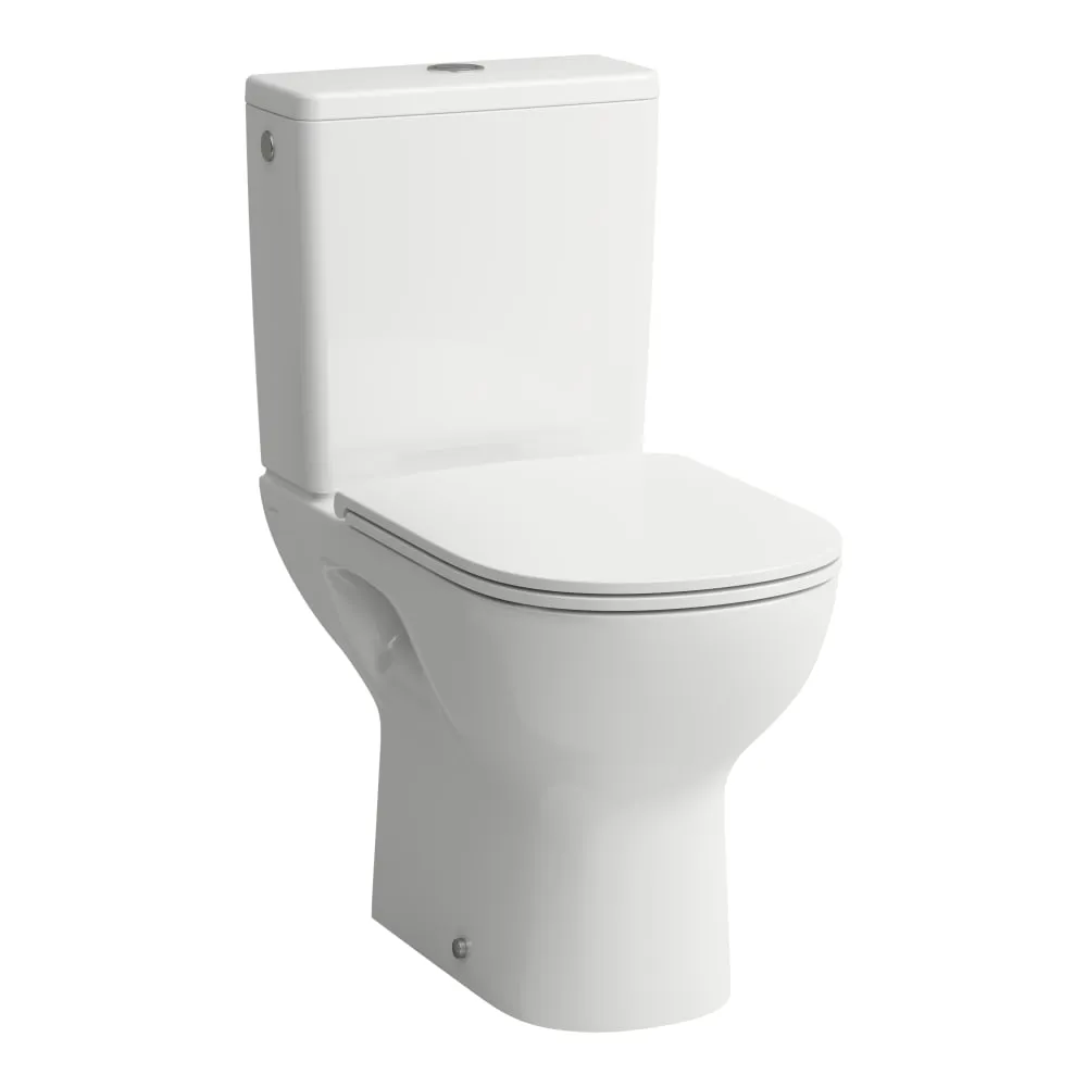 LAUFEN LUA Stand-WC für aufgesetzten Spülkasten, Tiefspüler, spülrandlos, Abgang waagrecht 650 x 360 x 420 mm #H8240860000001 - 000 - Weiß